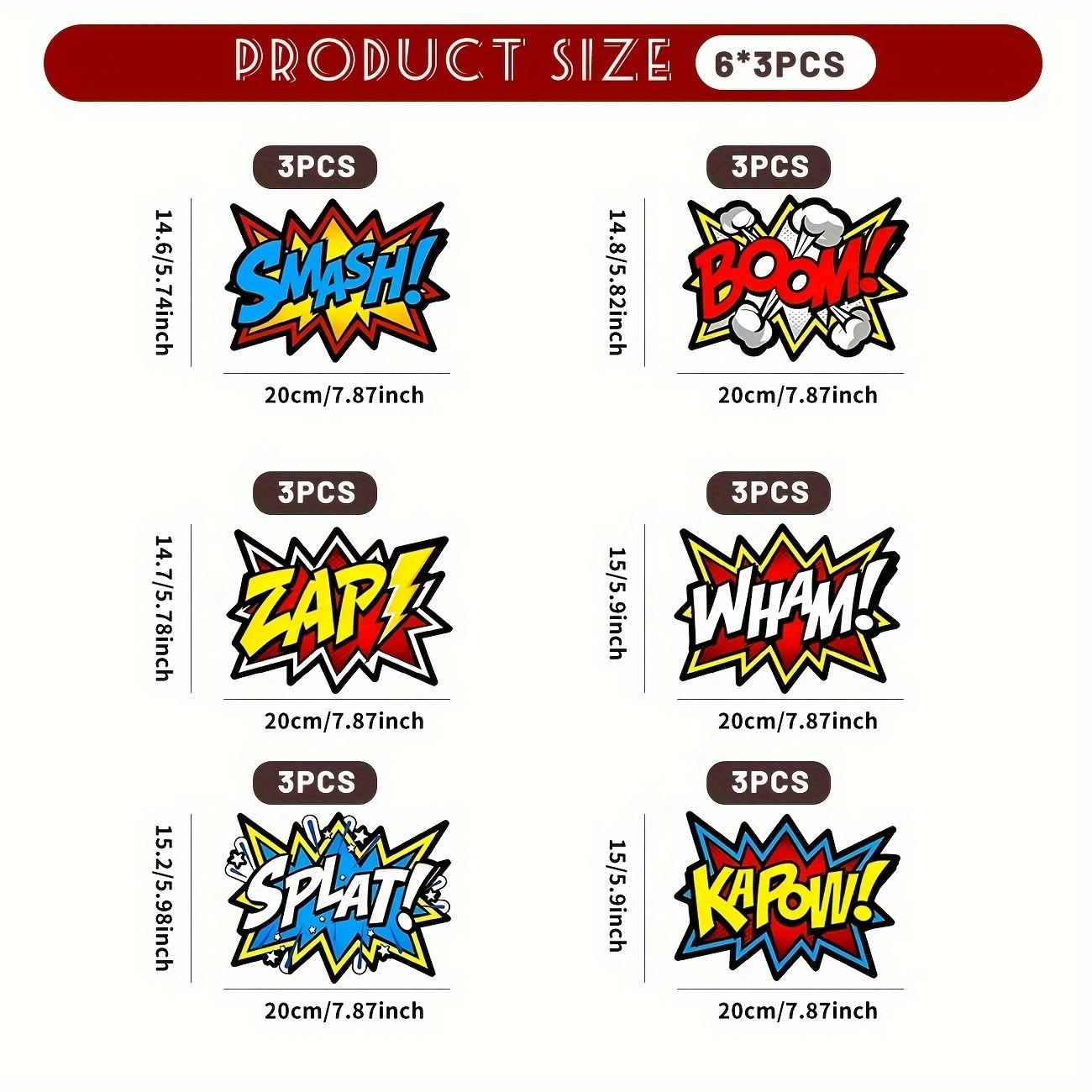 Super Heroes Word Cutouts, Hero-Themed Party Favors, Birthday Party Supplies, Decoration Set for Celebrating Birthdays & Special Occasions