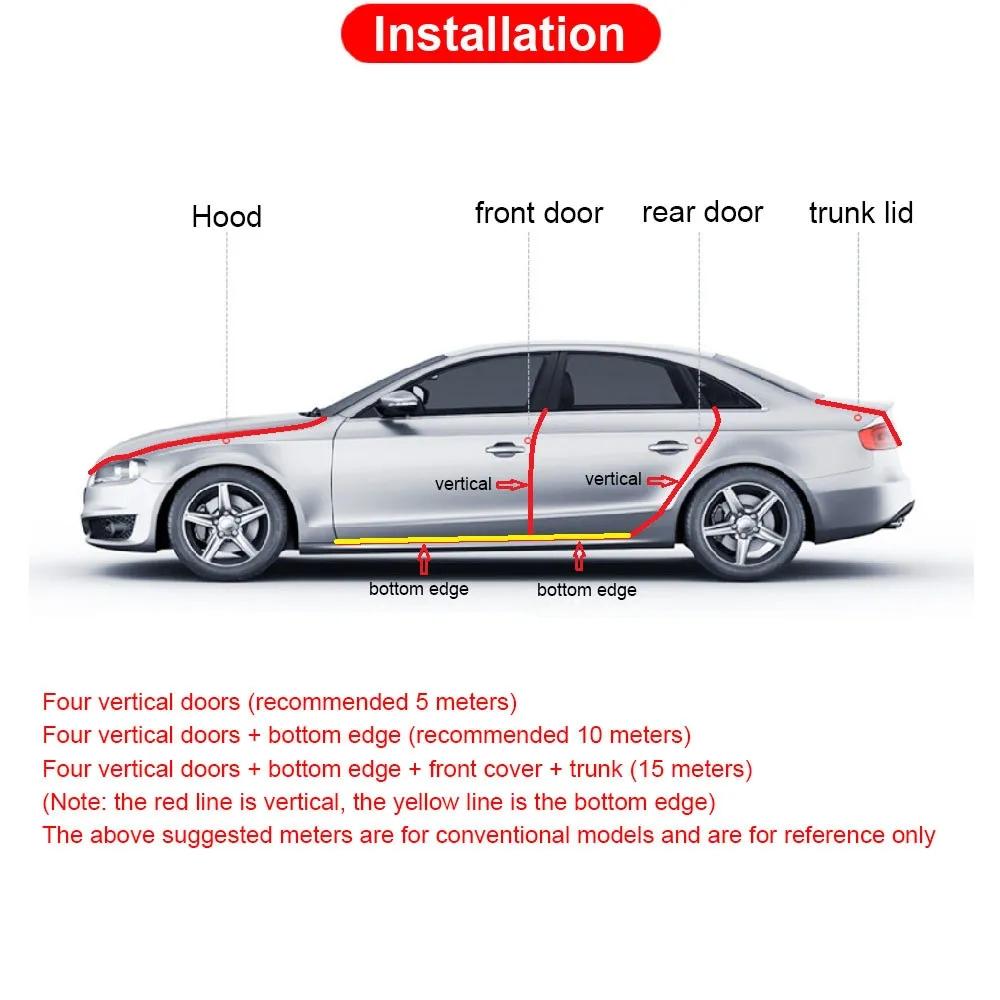Universal Car Door Bumper Strip, Anti-Scratch Edge Protector, Prevents Scratches and Dents, Protect Your Car, Easy Installation