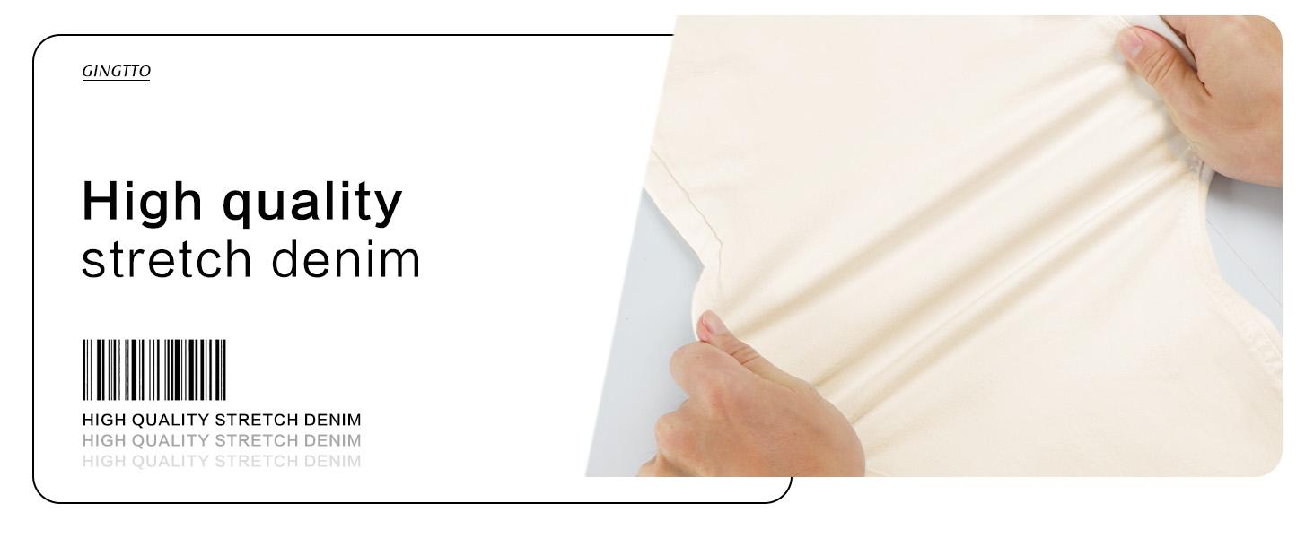 GINGTTO Men's Slim Straight Fit Jeans Comfort Stretch Spill-resistant Denim Pants Stain Resistant Jeans