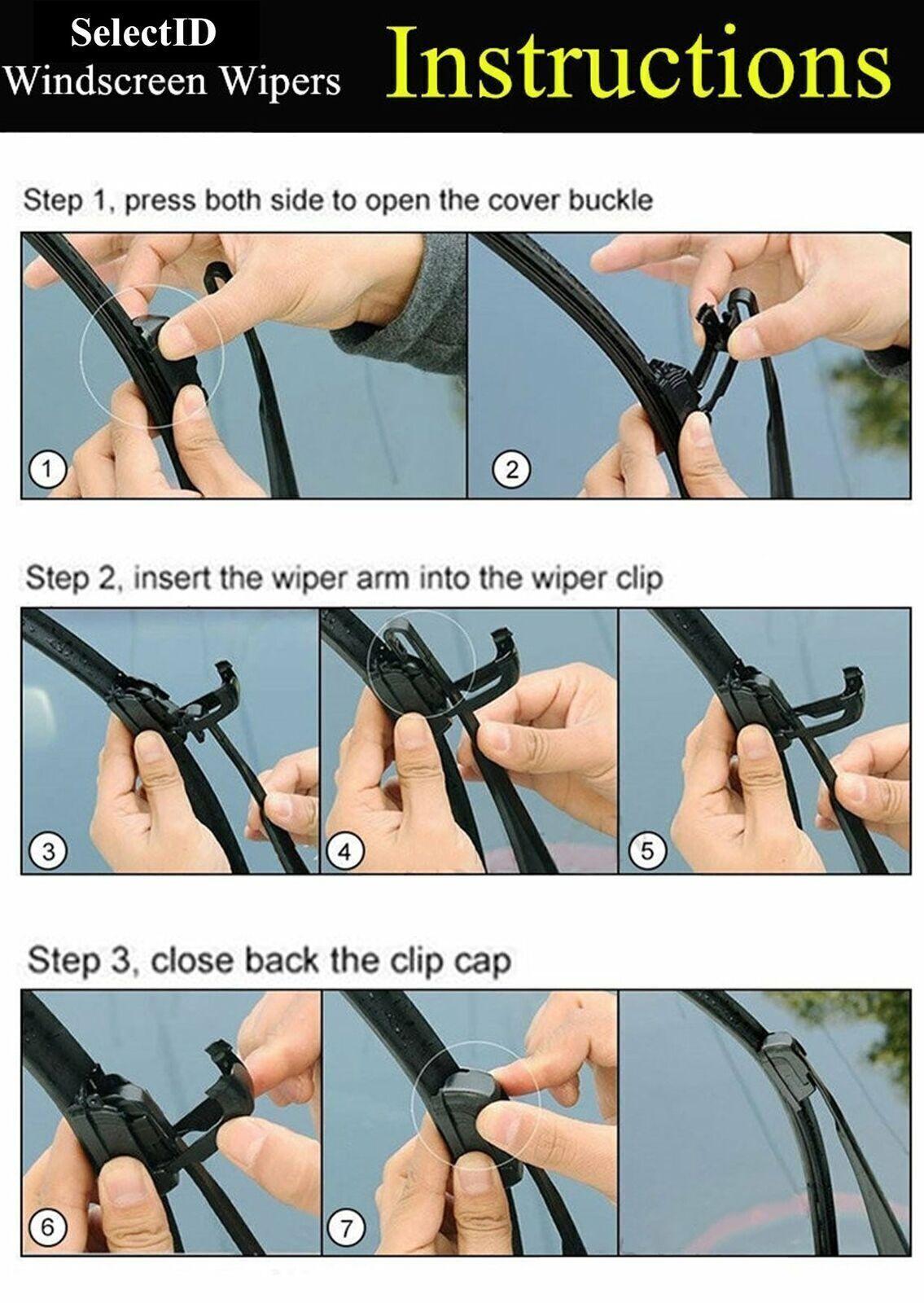 22" & 22" Windshield Wiper Blades J-Hook Premium Hybrid silicone ALL SEASON Front Windshield Wiper Blades J-HOOK Bracketless OEM Quality Jointles