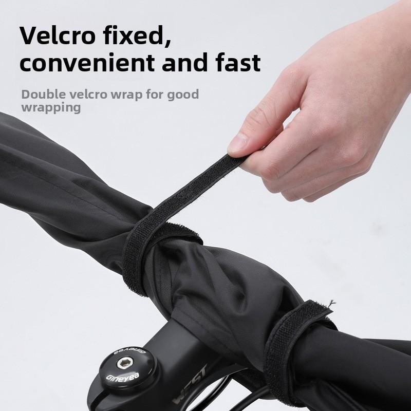 WEST BIKING Bike Handlebar Cover. 210 Nylon PU Waterproof and Dustproof Bike Handlebar Cover with Wear-Resistant Magic Straps Bicycle Accessories