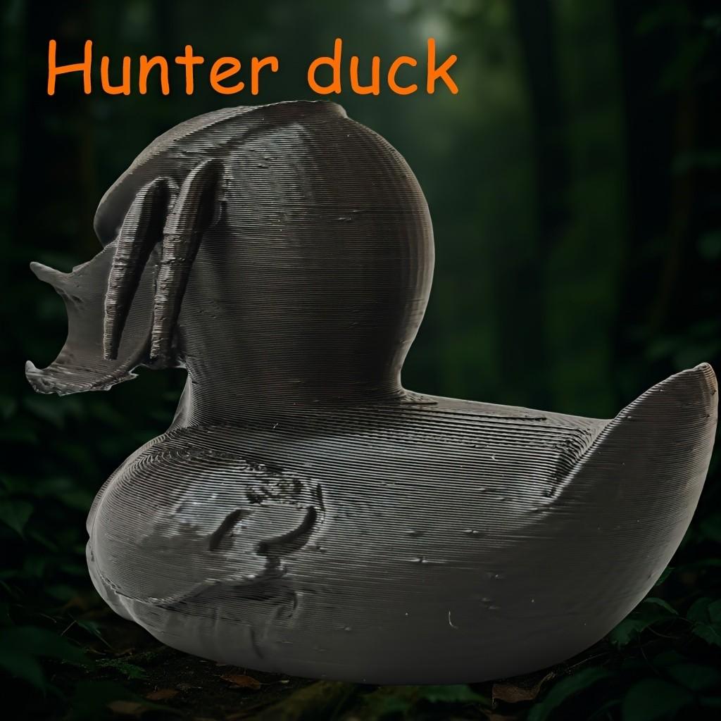 Creative Hunter Duck Figurine, Unique Design for Personalized Space Atmosphere, Ideal for Desktop Bookshelf, Office Desk, Living Room