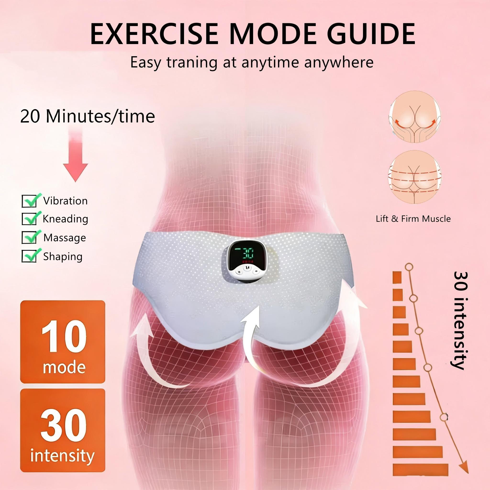 Booty Stimulator EMS Hip Trainer, Intelligent Wireless Fitness Butt Lifting Machine, 10 Modes Smart Training, Muscle Conditioning