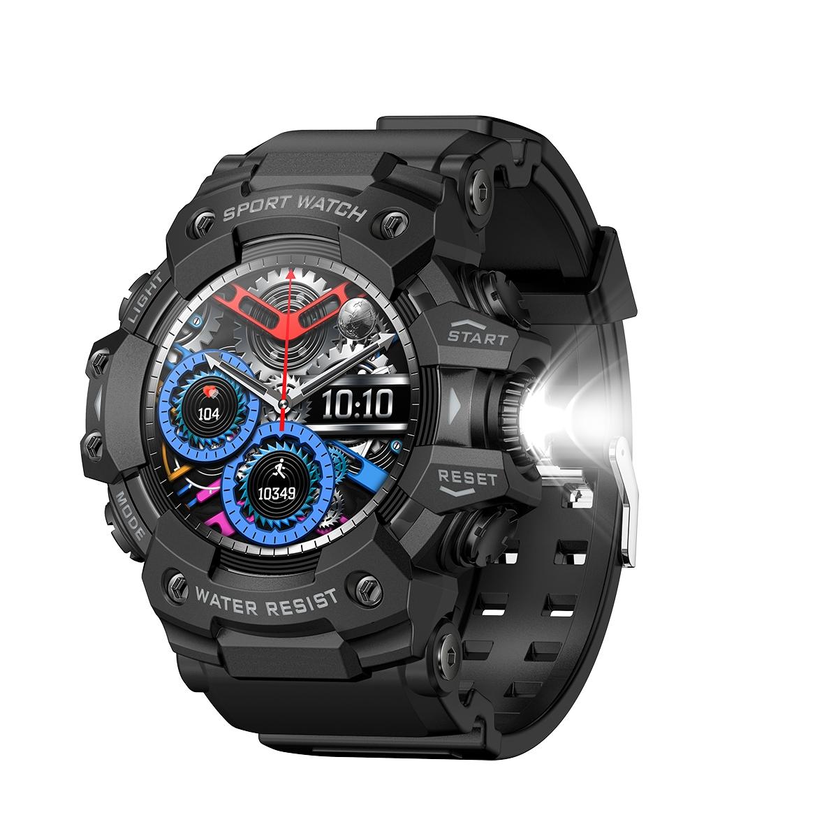 Military Grade Active Edge Sports Smart Watch, Men's Outdoor Fitness Compass, Heart Rate, Bluetooth-compatible Call, IP68 Waterproof, Smartwatch, Fitness Smart Watches, Rugged Outdoor Smartwatch