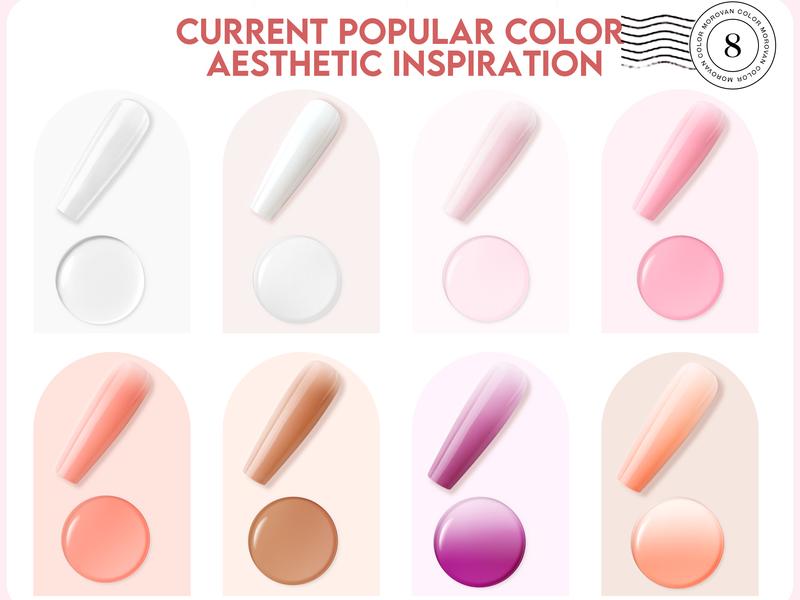 Halloween Special! Morovan Poly Gel Nail Kit – 8Colors + 48W UV Lamp, Perfect for Beginners & Pros Manicure Multicolored Gemstones