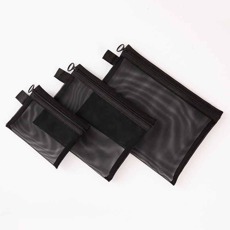 Travel Makeup Bag Organizer, Transparent Mesh Large Capacity Lipstick Holder, Portable Simple Bathroom Kit Storage Bag