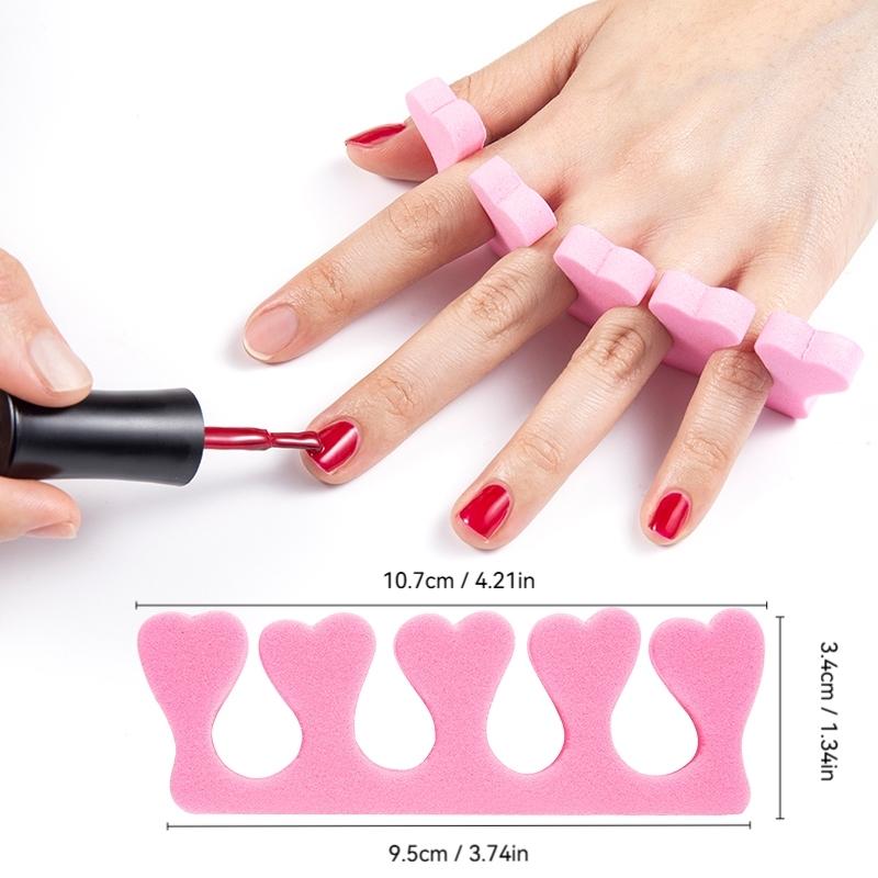 ✨ 10/50/100PCS Pink Soft Foam Finger & Toe Separators | Suitable for Nail Practice & Pedicure Spacers, Ideal for DIY Nail Art and Nail Salons, Nail Art Accessories, Nail Art Tool