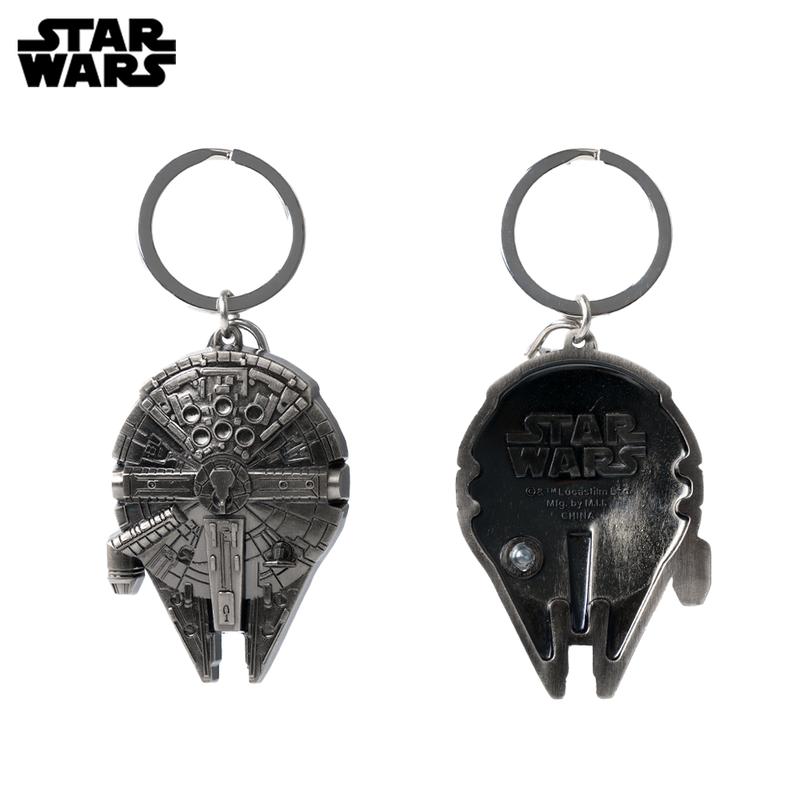 1PC Star Wars Officially Licensed Mandalorian Millennium Falcon X-Wing Pewter Keyring Zinc Alloy Metal Key Rings Durable Keychain DIY Crafts Bags Accessories Bag Clip Friend Gifts Christmas Present