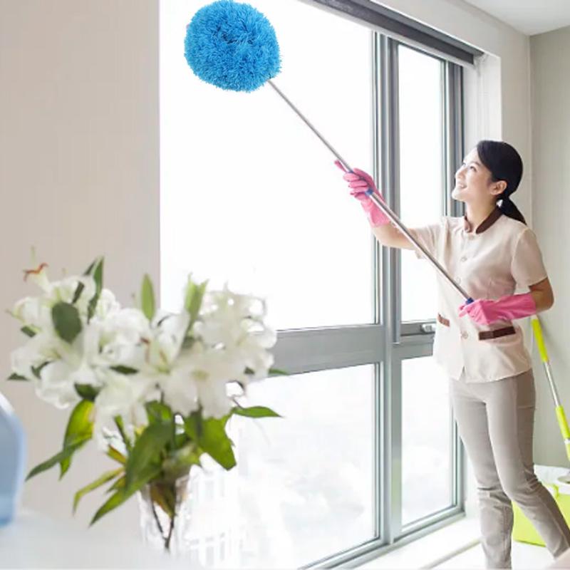 Extendable Handle Removable Head Microfiber Duster | Anti-Static, Washable & Reusable | Ideal for Ceiling Fans, Household & Seasonal Cleaning (Summer/Fall)