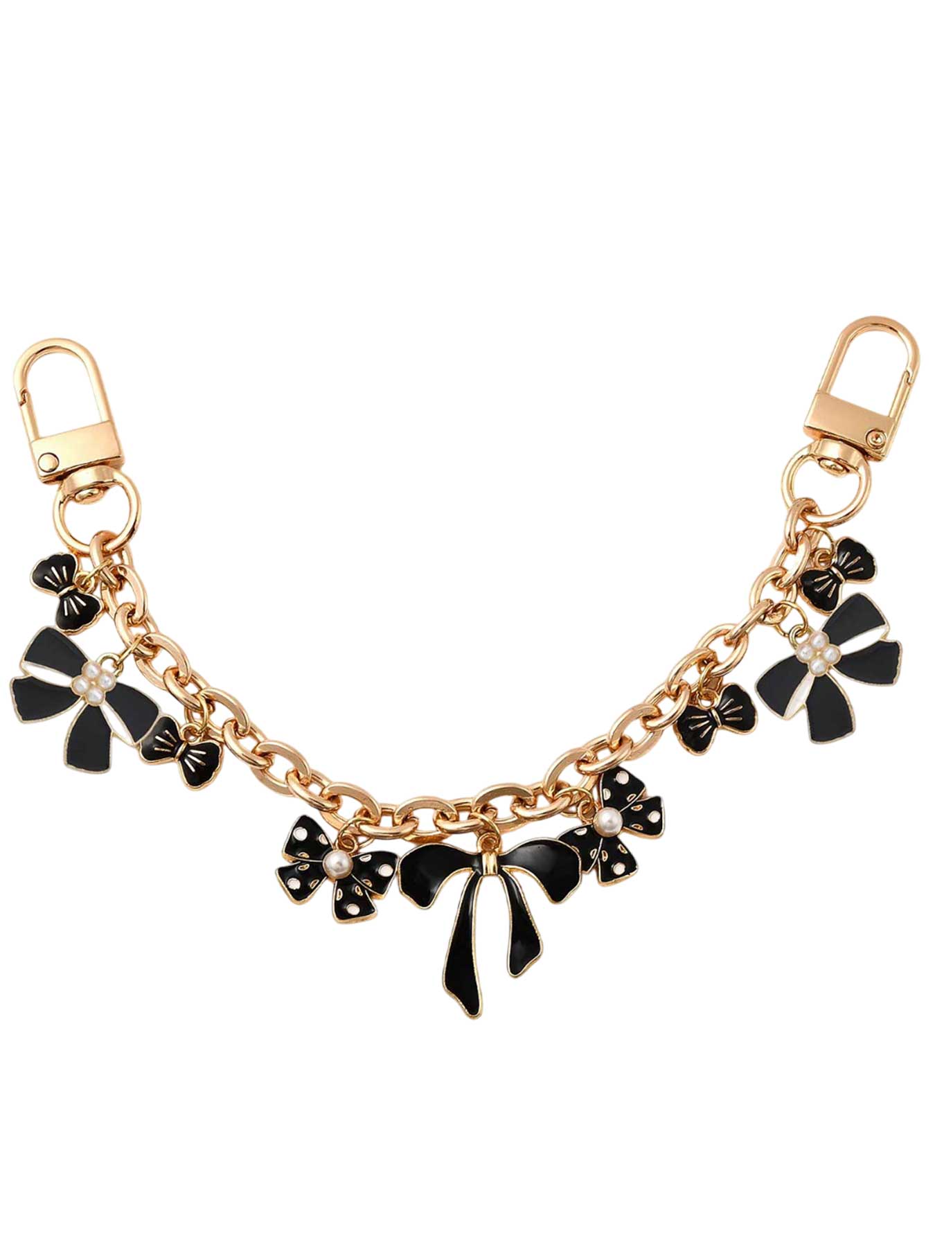 Bow Bag, Fashion Chain Strap, Chain Purse Handbag Charms with Enamel Bowknot Charms Bow Purse Strap Bag Extension Replacement Keychain Accessories for Handbags Shoulder Tote Crossbody