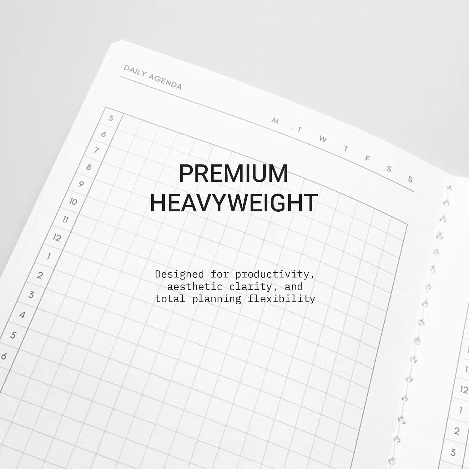 Travel Notebook | Daily Planner Agenda – Aspen | A5 Slim Planner Notebook 4.3" x 8.3" | Productivity Planner with Hourly Schedule Layout for Planning  Time Blocking – Soft  Cover