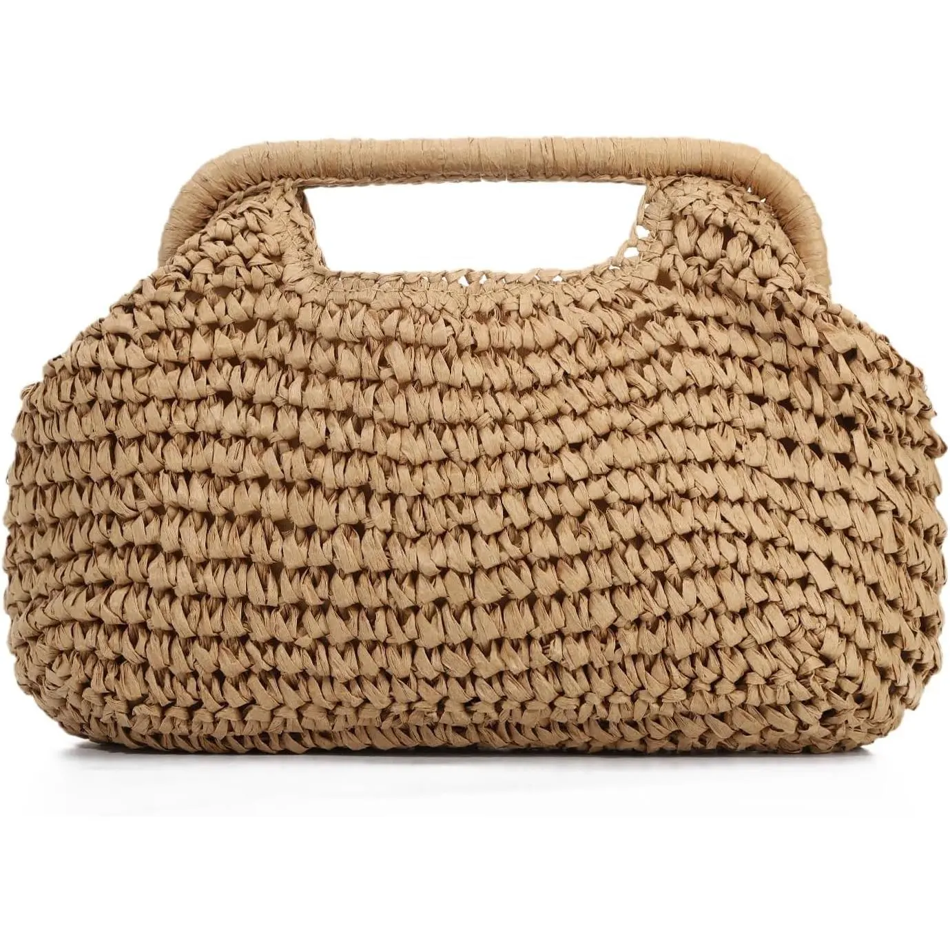 Women Straw Clutch Purse and Handbags Summer Beach Dumpling Bag Boho Clutch Woven Wicker Purse