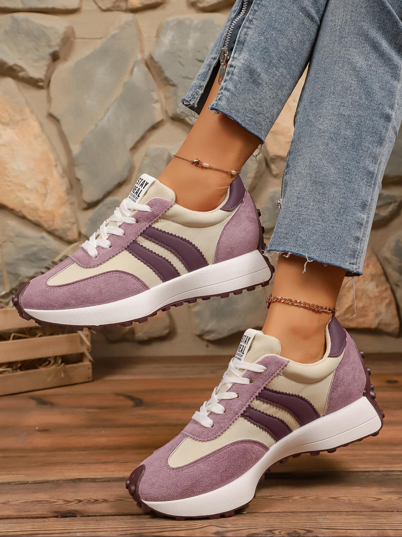 Women's new fashionable lace-up sneakers, autumn and winter outdoor walking shoes, versatile thick-soled platform comfortable casual shoes, suitable for daily leisure and commuting wear, must-have for gifting and back-to-school