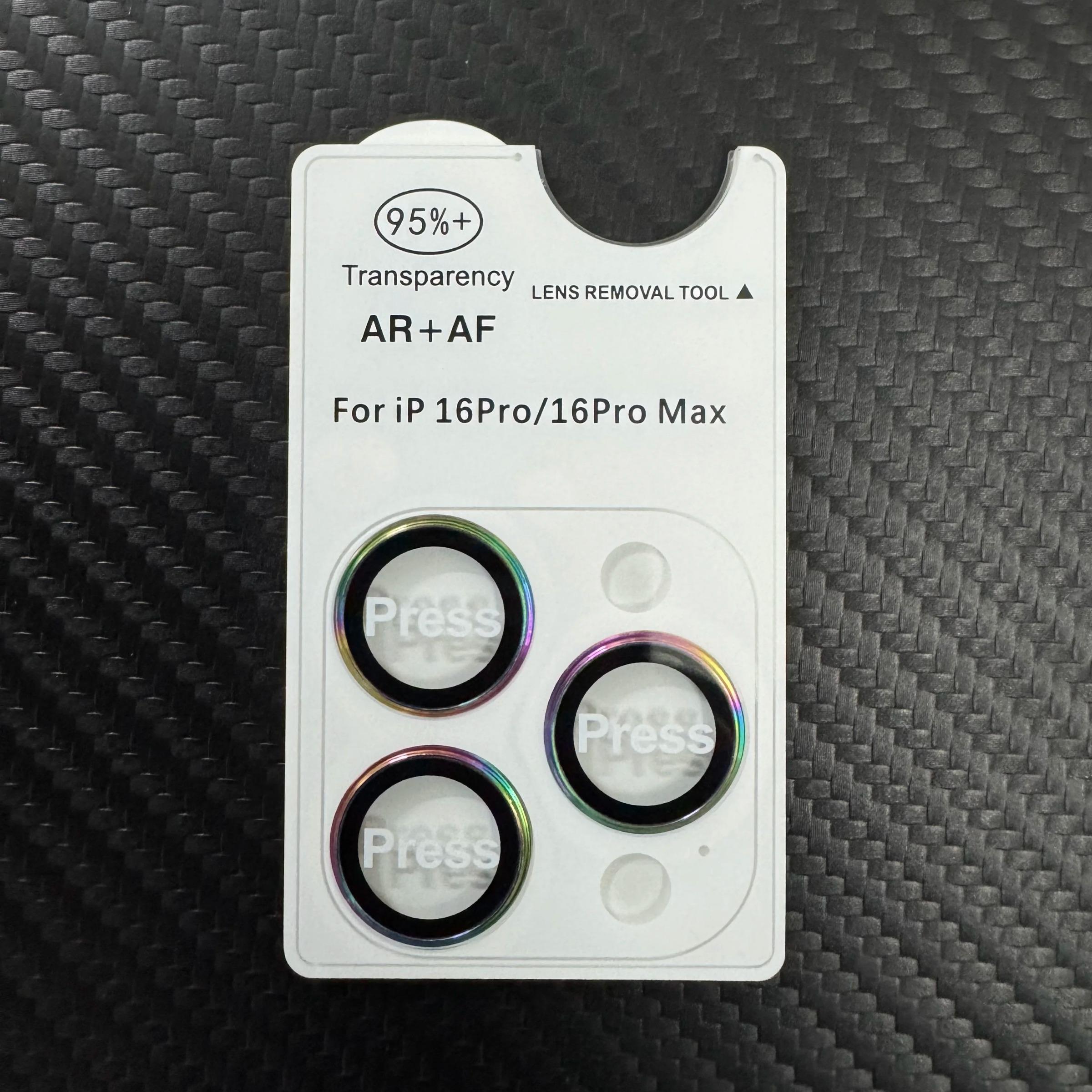 Eagle Eye Mobile Phone Lens Ring for Apple iPhone Air/17/16/15/14/13 Series, Full Coverage Camera Protection, Metal Lens Circle + 9h Tempered Glass Film