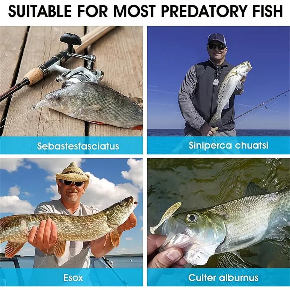 5/10/20pcs 7cm/6.3cm/5.5cm Head Tail Soft Bait, Mini 2g Fish Lure, T-Shaped Worm Shape, High Performance for Bass and Dogfish Fishing