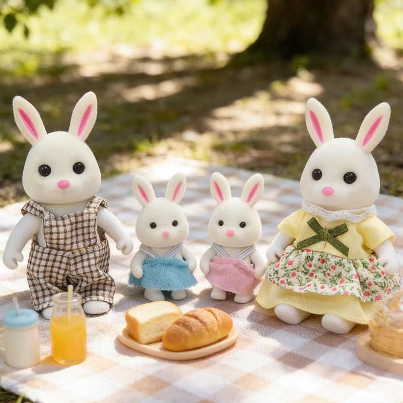 Animal Family Sculptures, Movable Arms and Legs, Home Decor Items, Tabletop Decoration Pieces, Casual Style, Not Plated