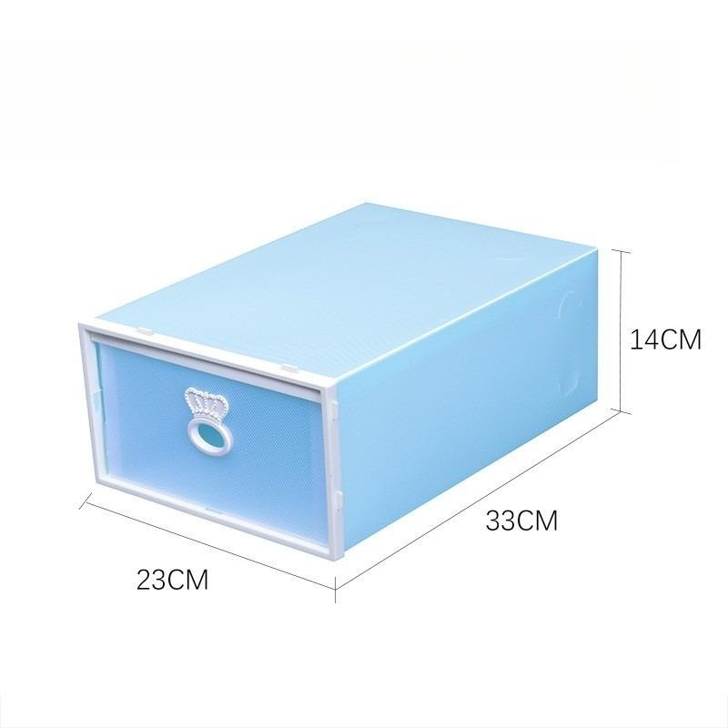 The new multi-color plastic shoe box can be stacked and durable storage and finishing boxes. The drawer type is easy to open and close. It is suitable for storage of a variety of shoe types and saves space. Artifact