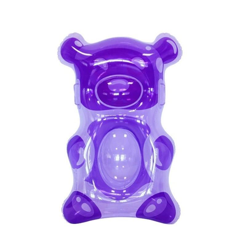 1pc Creative Jelly Bear Kids Water Board, Portable Handle Transparent Inflatable Surfboard, Fun Beach Toy for Children, Easy to Carry