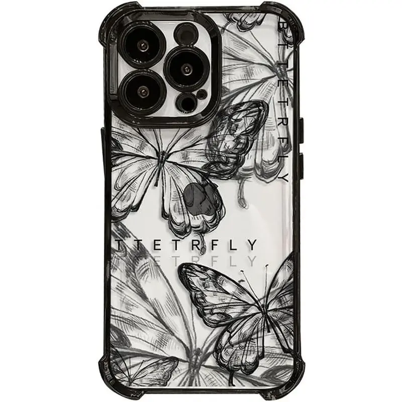 Vintage Gothic Butterfly Phone Case for iPhone 18 Pro Max 18 Pro 17 Pro Max 16 15 14 13 12 Pro Max | Built-in Camera Lens Protector Clear Hard PC Shockproof Cover,Phone Case for iPhone 18 Pro Max 18 Pro