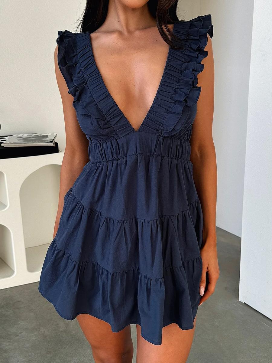 casual fitted summer dresses Ruffle Ball Gown  BCBGMAXAZRIA