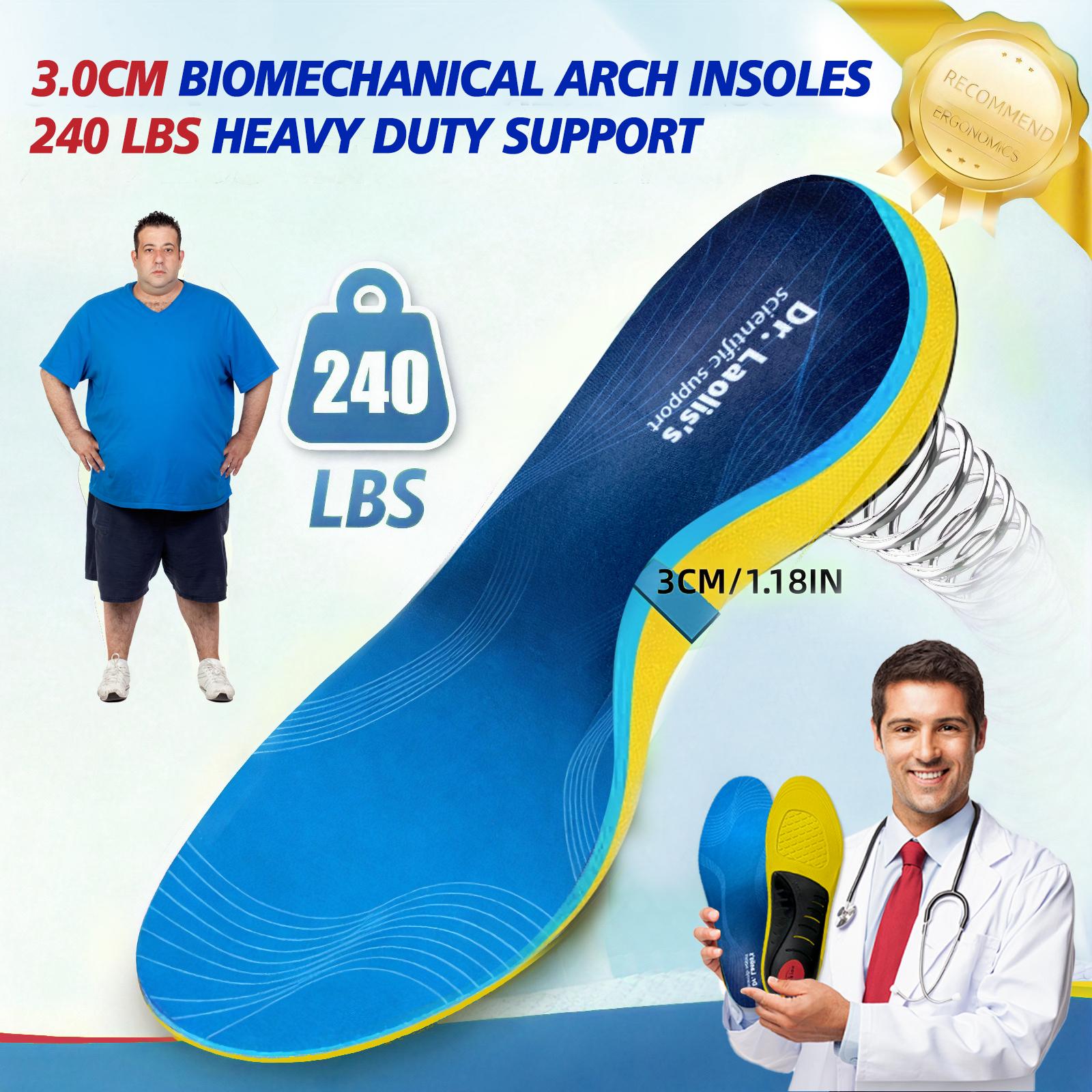 Dr.Laolis's Plantar Fasciitis Feet Insoles for Men & Women, Heavy-Duty High Arch Support  Insole, Shock-Absorbing Insoles, Orthotic Insoles, Trim-To-Fit Design, Ideal for Running, Hiking, Work Boots, Shoes, Footwear, Foot Pads