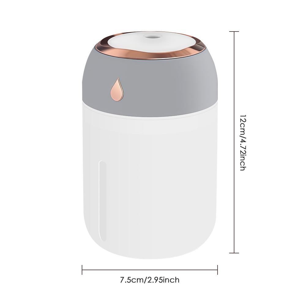 Mini Portable Air Humidifier with Colorful Light Small Air Atomizer USB Powered Humidifier Personal Desktop Humidifier for Car Office and Bedroom Mute Mist Maker Diffuser Home Desktop Humidifier