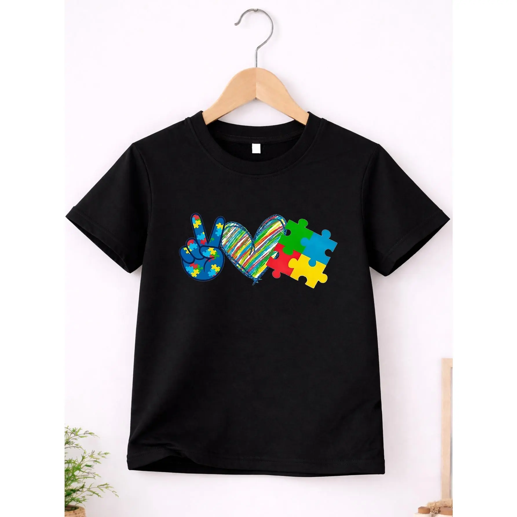 Autism Pattern Clothing, Boys' T-Shirt, Girls' T-Shirt, Boy Clothes, Affordable Clothing