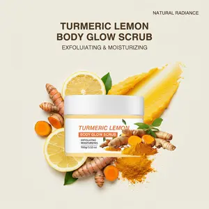 100ml Turmeric Body Exfoliating Body Scrub, Mild Moisturizing Skin Care for Indoor Fitness & Daily Leisure, Deep Hydrate to Nourish & Smooth Rough Body Skin