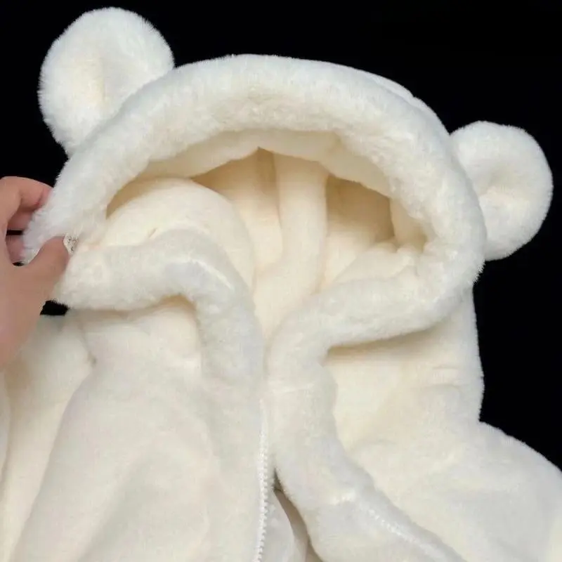 Japanese Gothic Jacket Autumn Winter Hooded Subcultural Jackets Y2k Faux Fur Coat Winter Clothes Women Korean Fashion