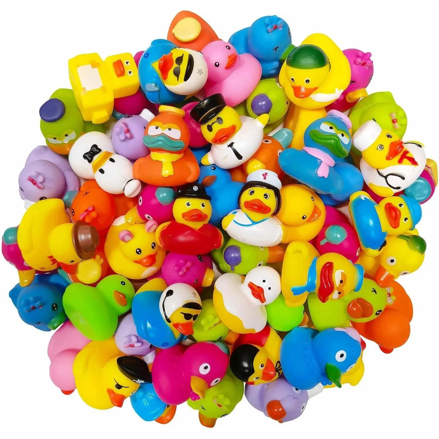 Rubber Ducks in Bulk, Assortment Duckies for Jeep Ducking Floater Bath Toys Party Favors (30-Pack)Gift