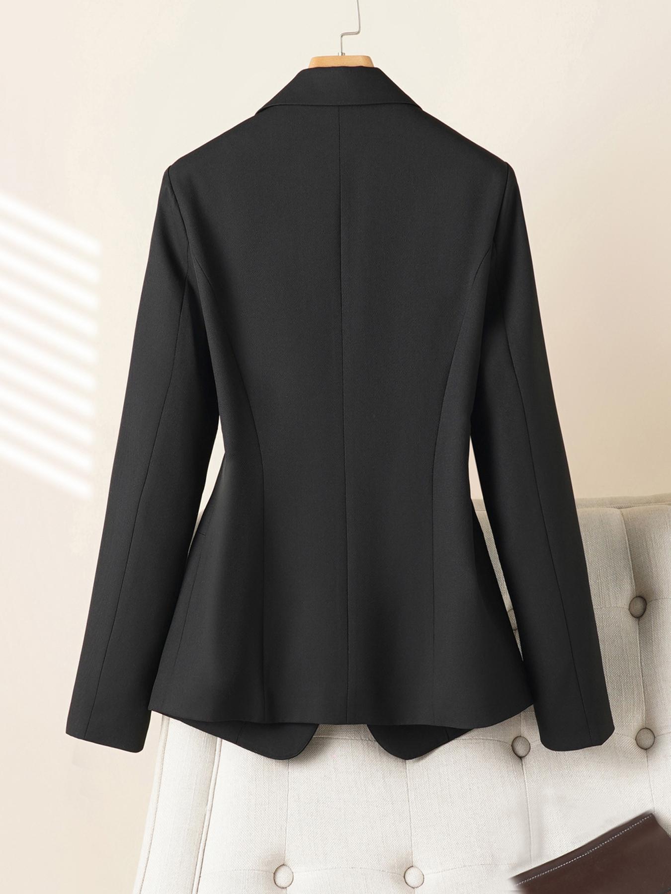 Women's Long Sleeve Blazer Jacket, Casual Office Wear, Versatile One Button Design, Perfect for Business and Daily Use