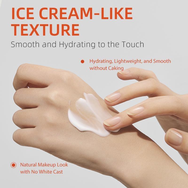 Five-Layer Vitamin C Cream, Lightweight Moisturizing Brightening, VC Isolation Cream, Concealer & Makeup Base, Multi-Bottle Value Pack