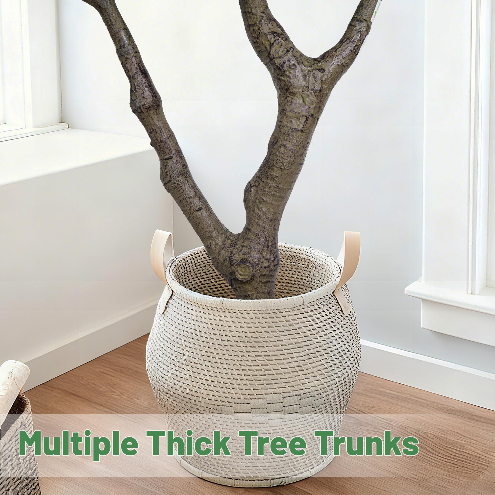 5/6/7FT Artificial Olive Tree Realistic Appearance Lush Branches and Leaves Fake Potted Plants Suitable for Home Office Decoration