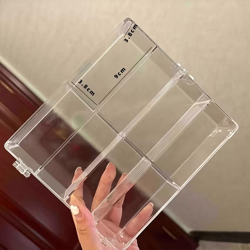Multifunctional 8-Compartment Transparent Plastic Storage Box, Waterproof Kitchen Tea and Spice Organizer, Flip Lid Design, Modern Style