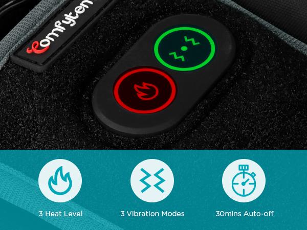 Cordless Back Massager with 3 Heating Levels & 3 Vibration Levels - Up to 58'' Waist Heating Pad for Deep Back Relief - Portable & Adjustable Elastic Strap - 30-Day Guarantee