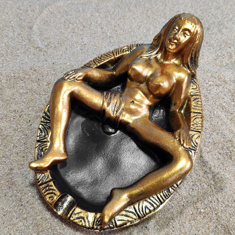 Vintage Resin Bathtub Girl Ashtray, Gothic Style Ashtray, Creative Living Room Home Desktop Decoration, Tabletop Ornament