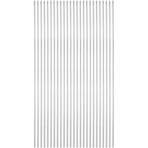 25pcs Metal Kebob Skewers 33cm x 3mm Stainless Steel Round Sticks Reusable BBQ Barbecue Skewers Outdoor Grill Grilling Stick for Meat Shrimp Fruit Vegetables
