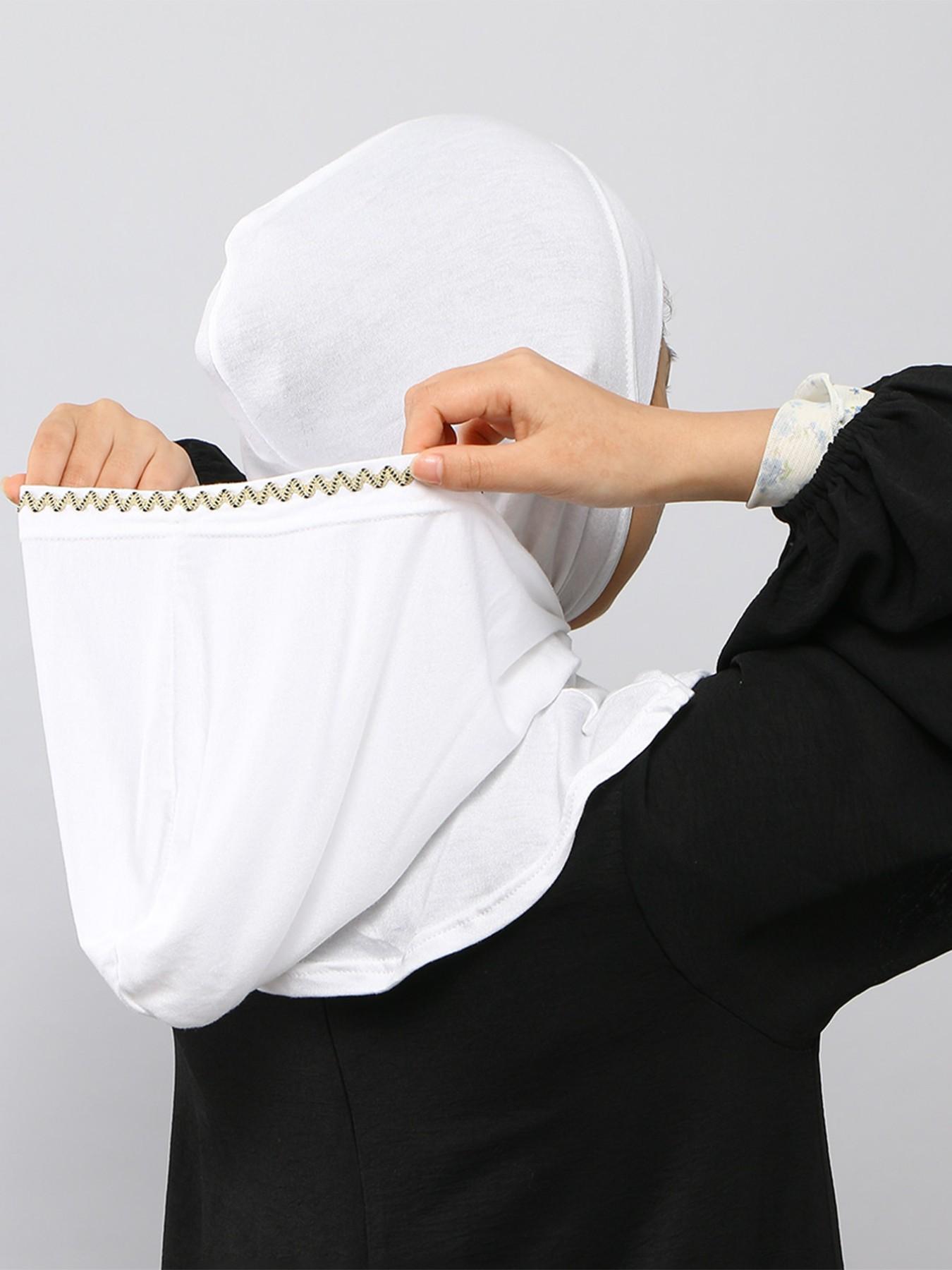 1pc Dual-Layer Sun Protection Hijab, Boho Style Muslim Headscarf, UV Protection Fashion Accessory, Soft Fabric, All Seasons