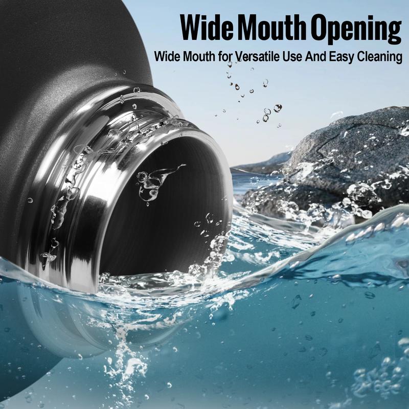 OneTigris 64oz Portable Cold & Hot Stainless Steel water bottle with Straw – Reusable Drinkware, Washable Tumbler, Perfect Gift for Dad & Mom