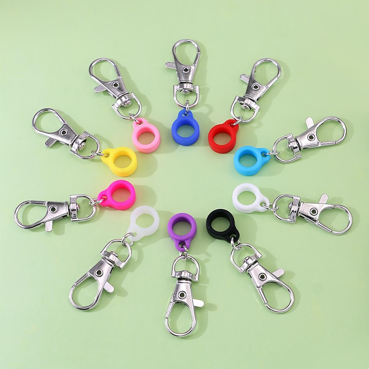 10pcs Silicone Anti-Lost Adjustable Rings Pen Holder, Clips for Lanyards, Ideal for Nurses and Doctors, Assorted Colors, Durable Clip Construction