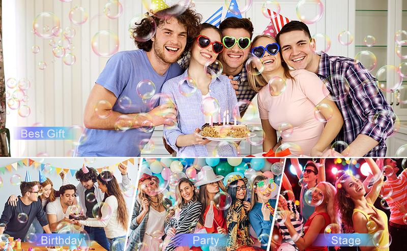 Zerhunt Upgrade Bubble Machine, 20000+ Bubbles Per Minute Bubble Blower, Toys for Boys and Girls Outdoorfun Birthday Parties Christmas