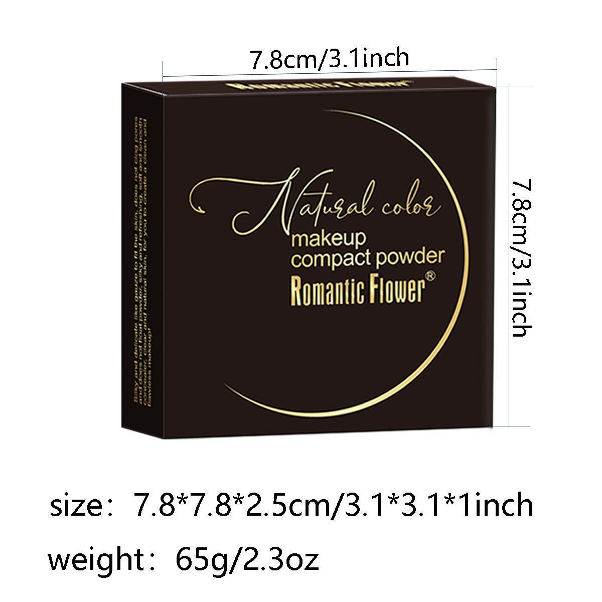 Dark Setting Powder Cake Waterproof Full Coverage Makeup, Natural Finish with Brush, Perfect for Parties and Events, Easy to Carry