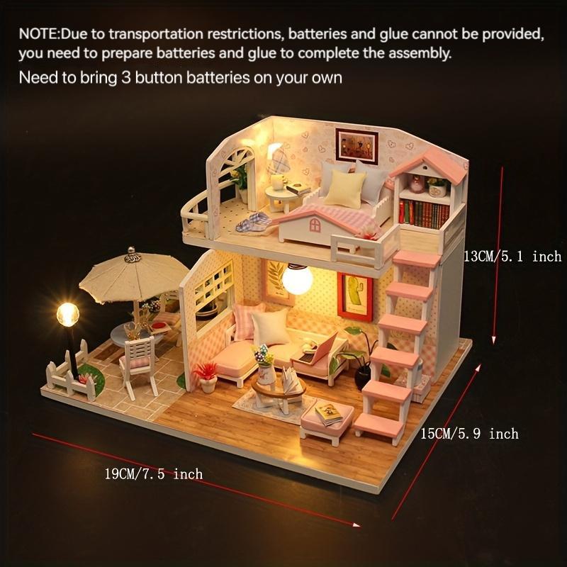 Handmade DIY Wood Craft Kit, 1 Count 3D Creative Assembly Wooden House Model, Birthday Gift, Gift