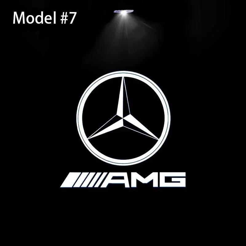 2PCS Car Mercedes-Benz Door Welcome Light Logo Badge LED HD Projector Light Welcome Light Decoration Car Accessories for Mercedes-Benz CLA W117 C117 CLS W218 C218 C-Class Coupe C205 S205 E-Class Coupe C207 A207 M-Class [W166] E-Class E2001 E300L E450L