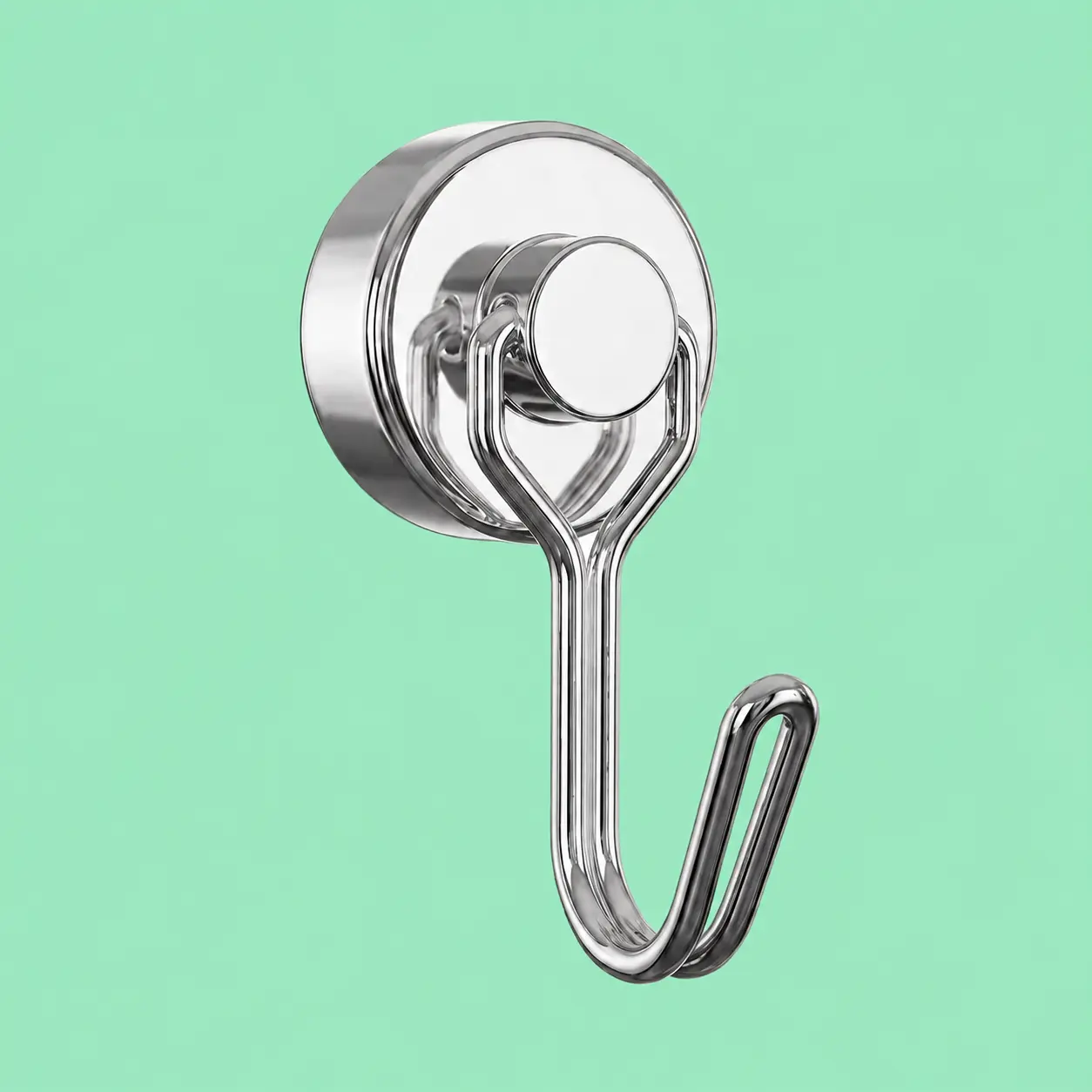 1PC Strong Hold Compact Metal Magnetic Hook - 360° Swivel Rotating Kitchen Organizer with Magnetic Mount for Fridge, Metal Cabinet, Kitchen Hang of Towels, Keys