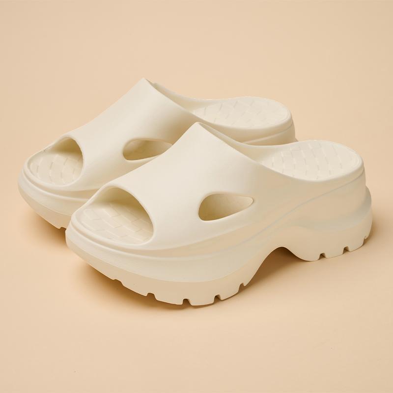 Women's Platform Slippers EVA Thick Non-Slip Rubber Sole Hollow Design Sandals Breathable Indoor Outdoor Casual Shoes Soft Walking Slippers