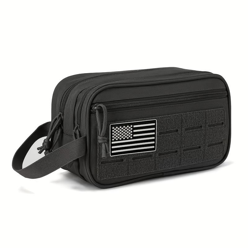 High Density Multifunctional Storage Pouch, Large Capacity Molle Gym Toiletry Bag with Waterproof Compartments for Business Travel, Camping & Outdoor Activities