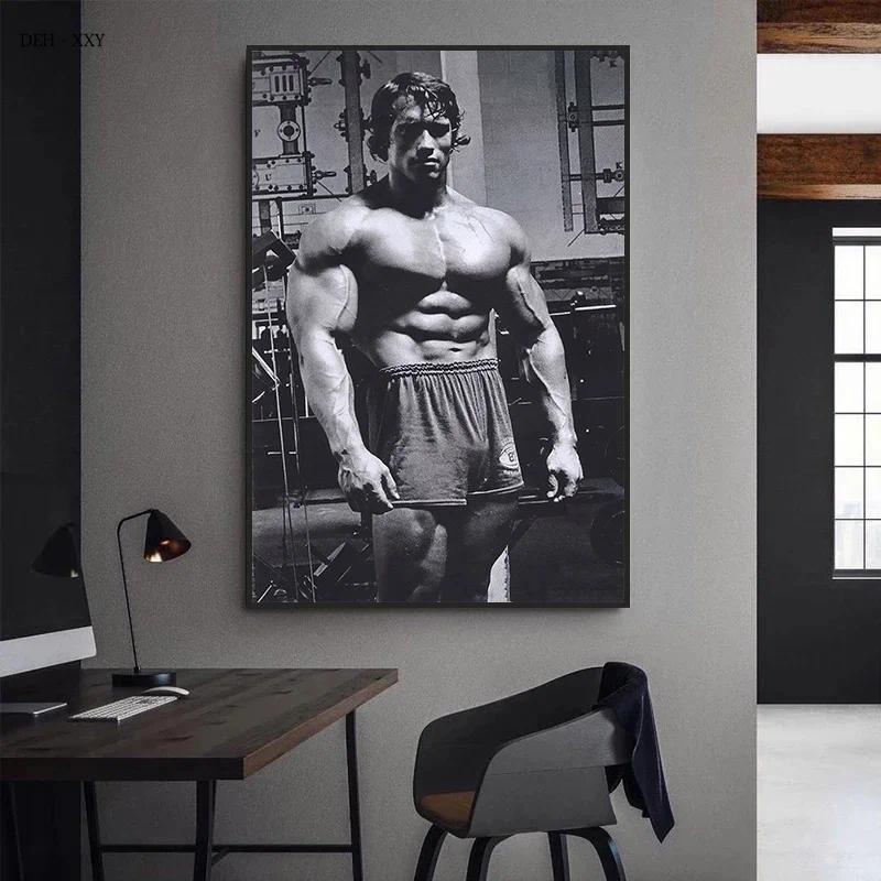 Arnold Schwarzenegger Sports HD Frameless Canvas Posters Prints, b Modern Artistic Home Wall Decor - Wall Display for Bedroom, Living Room