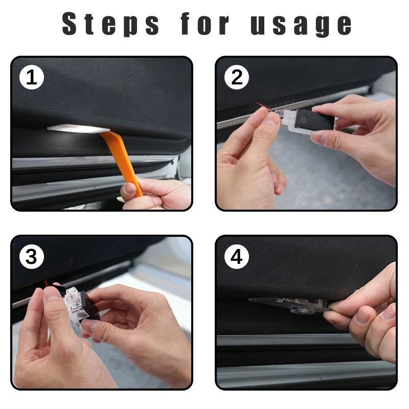 LED Car Door Logo Projector Ghost Shadow Welcome Lights Accessories Led Step Lights For Alfa Romeo 159 147 156 4C 8C 166 Giulia Giulietta Mito GT Stelvio Brera Spider