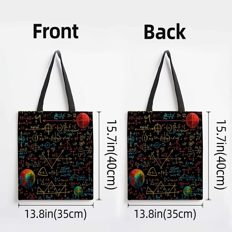 A New Trendy Accessory: Mathematical Formulas, Worldwide Factors, Scientific Computations. Ideal for Shopping, The Beach, And Picnics, This Is a Foldable Canvas Shopping Bag., for Teenager, For Teenager